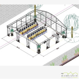 Planung des Veranstaltungszeltes mit CAD Software