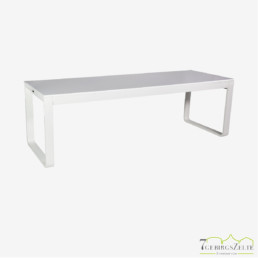 Flow Dinner Tisch 230 cm, Aluminium weiß