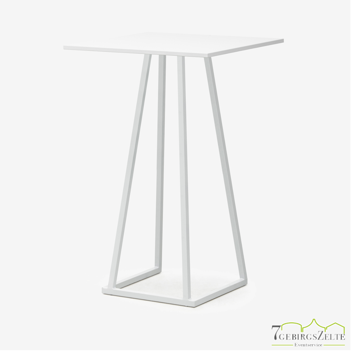 Linéa Lounge 70x70x110 - Aluminium weiß  - verschiedene Tischplatten