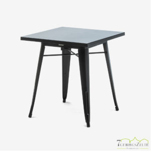 Tolix Dinner Tisch; Stahl schwarz; mit Tischplatte schwarz