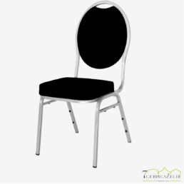 Stack chair Budget Silver - silver frame - Fire retardant universe schwarz fabric