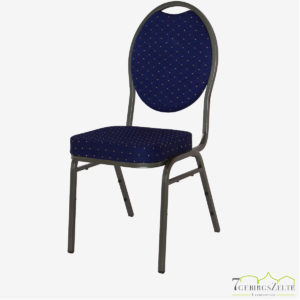 Stack chair Budget Blue - hammerscale frame - fire retardant blue/gold fabric