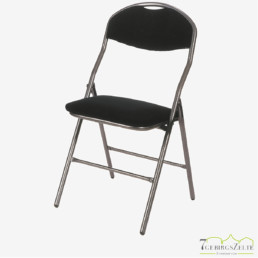 Folding chair  Super de Luxe hammerscale frame - fire retardant schwarz velvet  fabric