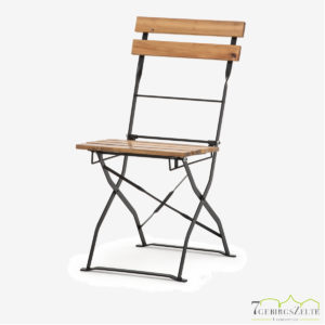 Bistro chair steel and natural wood - acacia wood