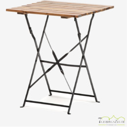 Bistro table steel and natural wood - acacia wood