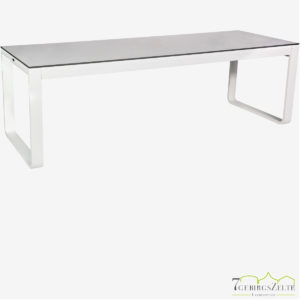 Flow Dinner 230x80x74cm alu weiß - top compact weiß