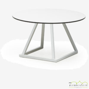 Linéa Lounge Round D80 x 40cm  - alu weiß  - top compact weiß