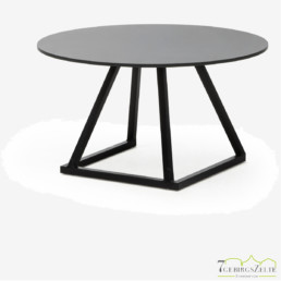 Linéa Lounge Round D80 x 40cm  - alu schwarz  - top compact schwarz