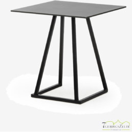 Linéa Dinner 70x70x74 - alu schwarz  - Tischplatte Farbe: variabel